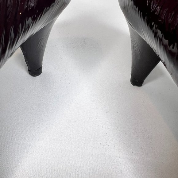 PRADA Circa 2008 DONNA KITTEN HEEL SZ 35 PATENT left toebox/ - Picture 6 of 8